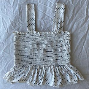 Urban Outfitters Polka Dot Peplum Tank Top